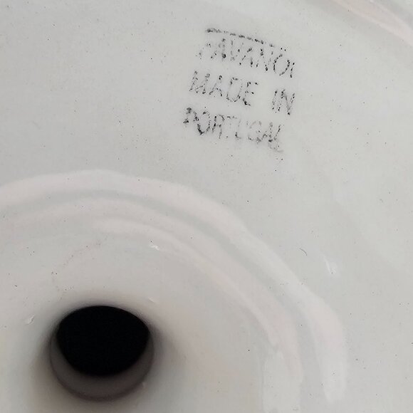 2 Tapered Candlesticks Candle Holders Made in Portugal Floral Flower Painted - Picture 4 of 4